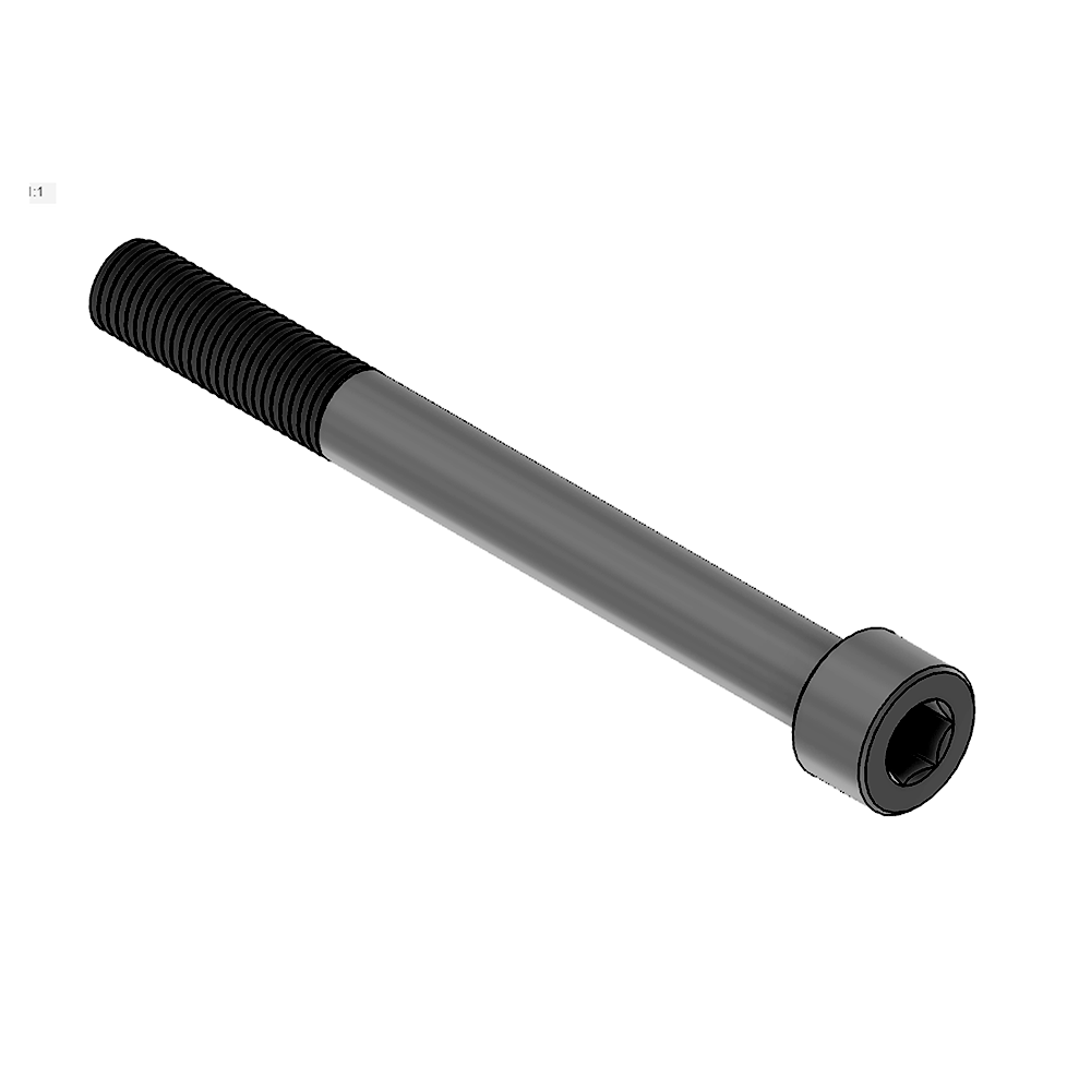 M10X100SHCS-5 MODULAR SOLUTIONS M10X100 SOCKET HEAD CAP SCREW BLACK OXIDE M10-1.50 X 100MM